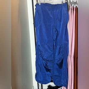 Blue parachute jogger pant